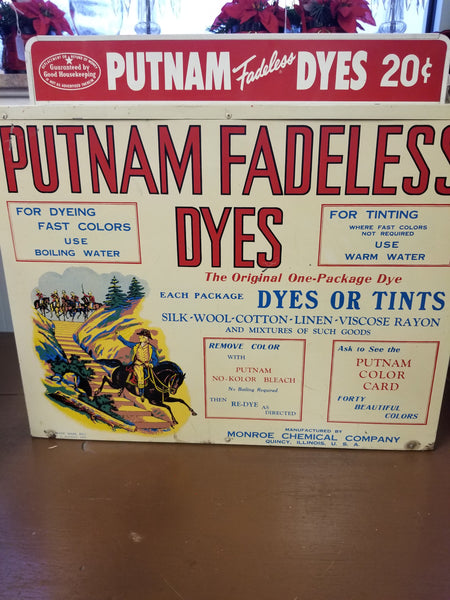 Putnam Fadeless Dyes Store Counter Display Advertising