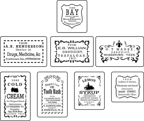 Apothecary Labels 2 | JRV Stencil